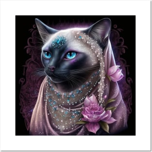 Illuminating Siamese Cat Posters and Art